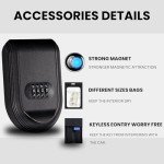 Magnetic Key Holder Box with Combination Lock