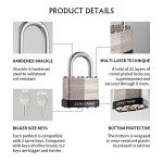 CINCINNO 40mm Keyed Alike Steel Padlocks - 12 Pack