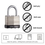 CINCINNO 40mm Keyed Alike Steel Padlocks - 12 Pack
