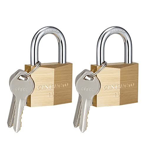 CINCINNO Solid Brass Padlock Keys, 2 Pack