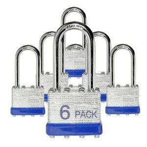 Unpickable Outdoor Padlocks - 6 Pack Set