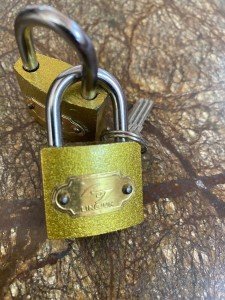 Set of Two Unpickable Locks with Keys