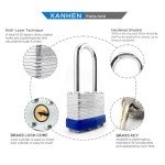 Unpickable Outdoor Padlocks - 6 Pack Set