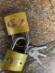 Set of Two Unpickable Locks with Keys