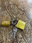 Set of Two Unpickable Locks with Keys
