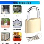 Brass Padlock with 3 Keys – Durable Security