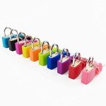 10 Colorful Metal Locks with Keys for Versatile Use