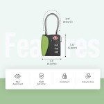 TSA-Approved Travel Combo Locks - 4 Pack