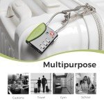 TSA-Approved Travel Combo Locks - 4 Pack