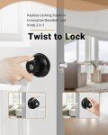 Zinc Twist Lock Deadbolt with Night Latch - Black