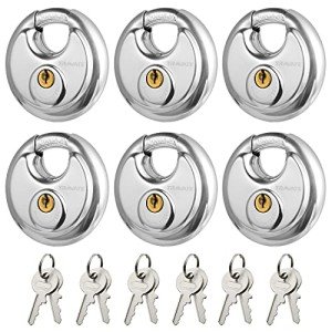 Travate 6-Piece Stainless Steel Disc Padlock Set
