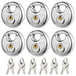 Travate 6-Piece Stainless Steel Disc Padlock Set