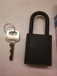 6 Keyed Different Black Lockout Padlocks Set