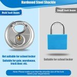 Travate 6-Piece Stainless Steel Disc Padlock Set