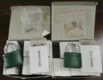 Green Unpickable Locks with Extra Keys – 19 Pack