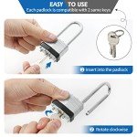 Travate Keyed Alike Nickel Plated Padlocks - 12 Pack