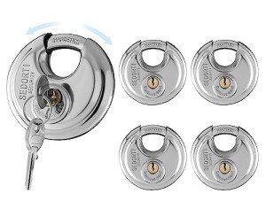 SEDORTI 5-Pack Stainless Steel Keyed Alike Discus Locks