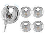 SEDORTI 5-Pack Stainless Steel Keyed Alike Discus Locks