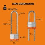 WULALACK Heavy Duty Adjustable Shackle Padlock
