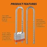 WULALACK Heavy Duty Adjustable Shackle Padlock