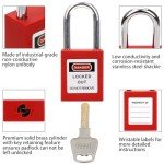 10 Pack OSHA Compliant Lockout Safety Padlocks