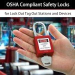 10 Pack OSHA Compliant Lockout Safety Padlocks