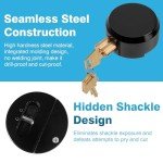 IRONWALLS Keyed Alike Hidden Shackle Padlocks - 4 Pack