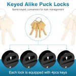 IRONWALLS Keyed Alike Hidden Shackle Padlocks - 4 Pack