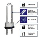 Brinks 44mm Secure Steel Padlock with Adjustable Shackle