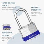Puroma 3-Pack Heavy-Duty Keyed Padlocks