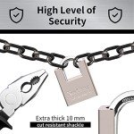 Unpickable Heavy Duty Keyed Padlock with 4 Keys