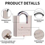 Unpickable Heavy Duty Keyed Padlock with 4 Keys