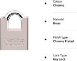 Unpickable Heavy Duty Keyed Padlock with 4 Keys