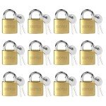 12 Pack Metal Luggage Locks with Keys