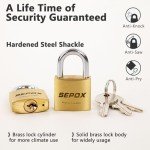 Premium Brass Padlocks with Same Keys - 2 Pack