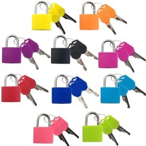 TIHOOD 10-Pack Luggage Padlocks with Keys