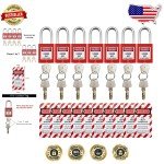 Unpickable Lockout Tagout Padlocks with Spare Keys