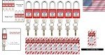 Unpickable Lockout Tagout Padlocks with Spare Keys