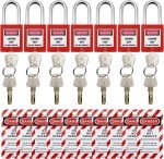 Unpickable Lockout Tagout Padlocks with Spare Keys
