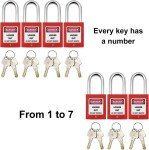 Unpickable Lockout Tagout Padlocks with Spare Keys