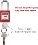 Unpickable Lockout Tagout Padlocks with Spare Keys