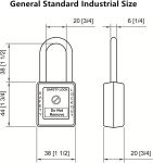 Unpickable Lockout Tagout Padlocks with Spare Keys