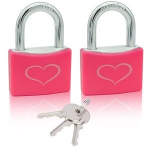 Pink Aluminum Padlocks - 2 Pack with Keys
