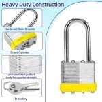 Keyed Alike Padlocks Set with Long Shackles