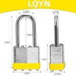 Keyed Alike Padlocks Set with Long Shackles