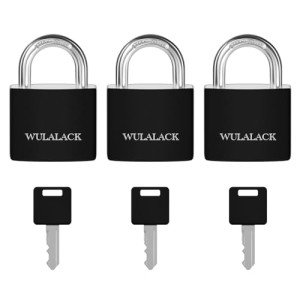 WULALACK 3-Pack Small Padlocks with Keys