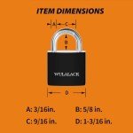 WULALACK 3-Pack Small Padlocks with Keys