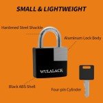 WULALACK 3-Pack Small Padlocks with Keys