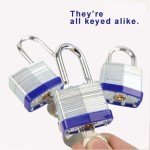 Trinity Keyed-Alike Heavy-Duty Padlocks - 3 Pack