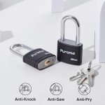 Puroma Heavy-Duty Keyed Padlock - 2 Pack